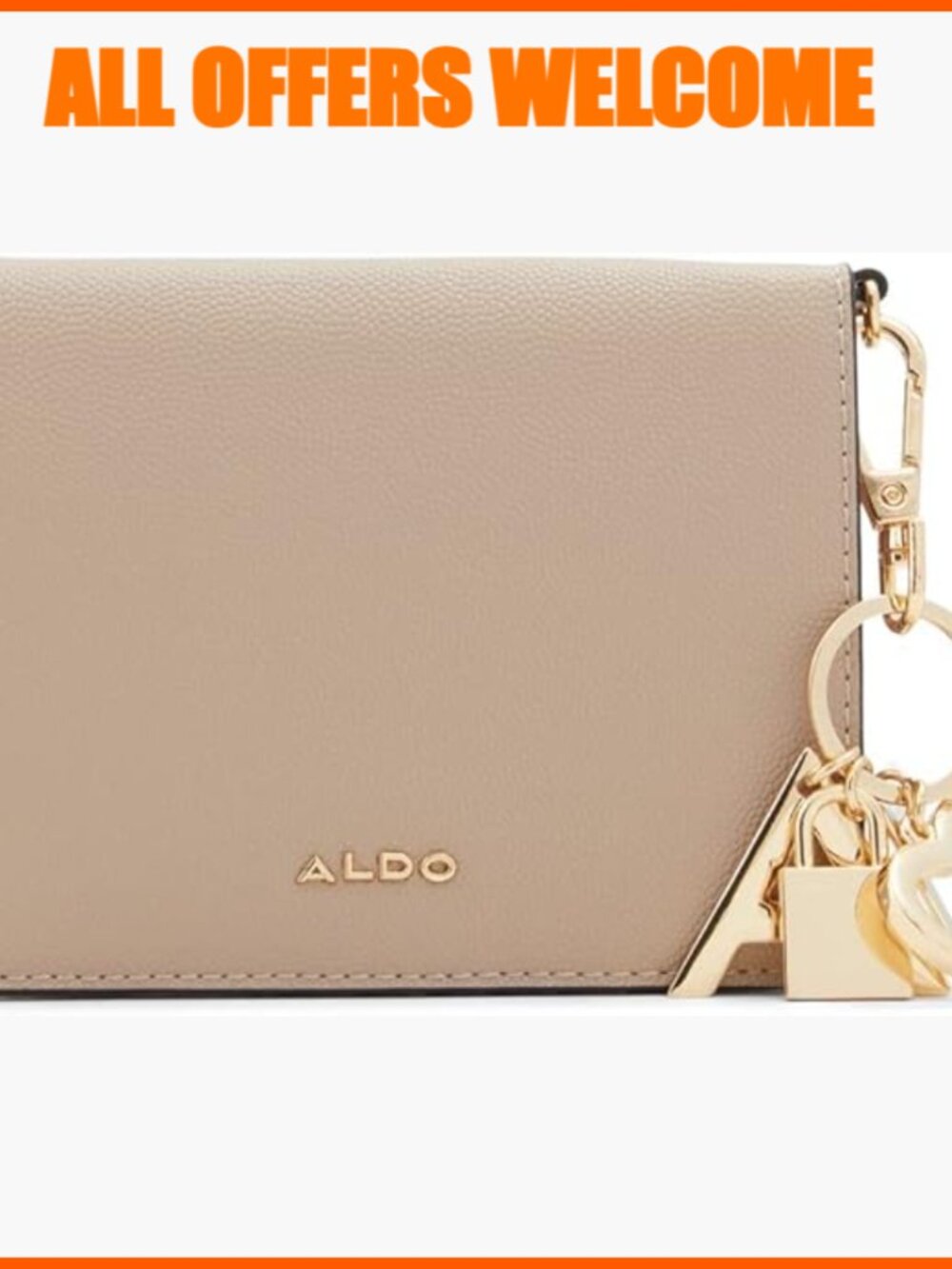 Faux Leather Wallet with Magnetic Closure and Bow Embellishment
